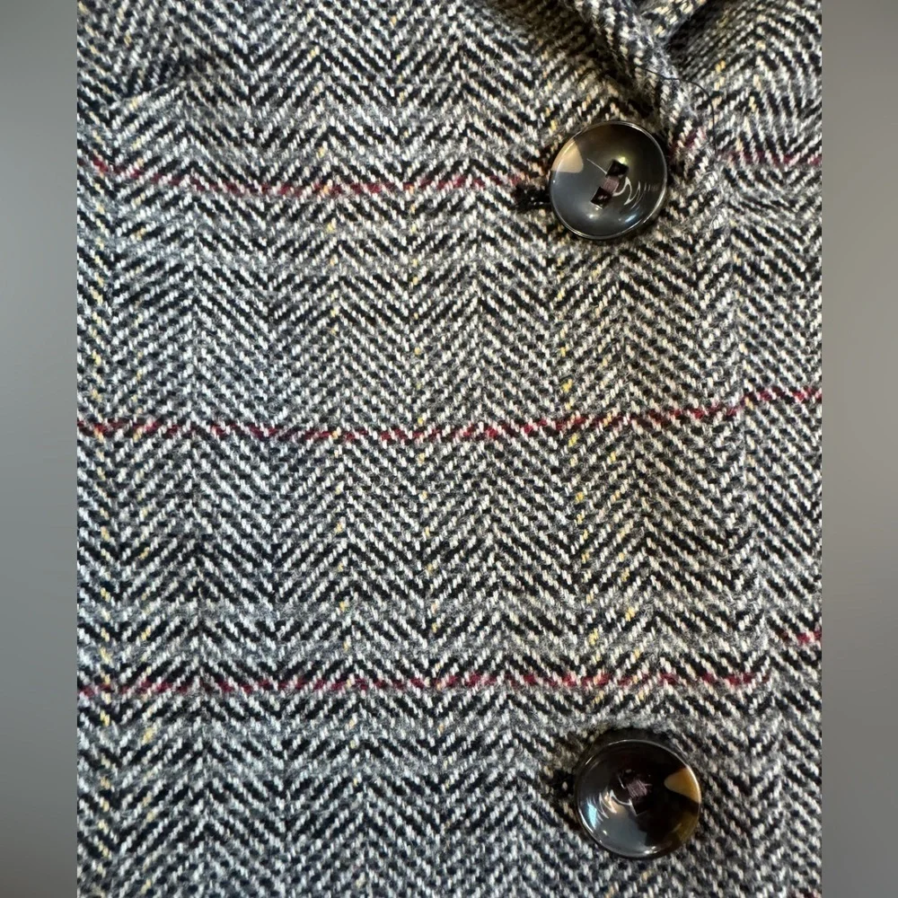 Maralyn & Me Plaid Single Breasted Reefer PEACOAT Juniors L